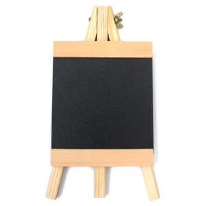 Rosymoment Chalkboard Small Black Board 12x23 cm Tabletop Notice Board with Wooden Stand