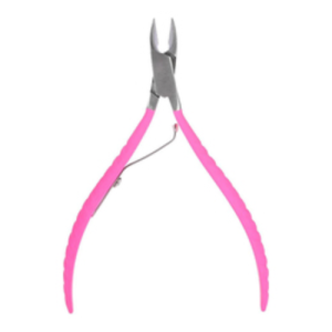 Stainless Steel Nail Cuticle Nipper, Pink/Silver