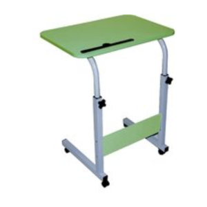 Laptop Table Desk Stand Mobile Computer Height Adjustable With Rolling Wheel For Bedroom Living Room Office Green Color 60X40Cm