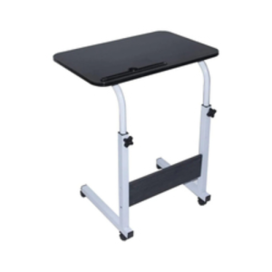 In House Laptop Table Desk Stand with Rolling Wheel, Black