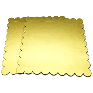 Rosymoment Premium Quality Gold Square Cake Board Perfect For Cake Decorating 20Cm X 20Cm