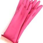 Cleano Household Latex Rubber Dishwashing Gloves, RED, 1 Pair