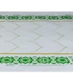 Plastic Disposable Prayer Mat, 25 Pieces, White/Green