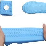 Silicone Waterproof Foldable Non-slip Wear-resistant Shoe Covers for Men & Women, 1 Pair, Blue