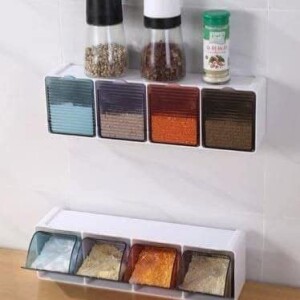 Kitchen Seasoning Spice Storage Container Set with Cover & Spoon, Multicolour