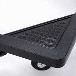 Fainlist Heavy Duty Adjustable Metal Stand/Trolley with Wheels, Black