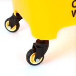 Plastic Cleaning Trolley with Mop Bucket Wiper (20L, Yellow)