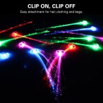 Hellodiy Flashing Optics Led Lights Hair Clips & Pins, Multicolour, 16 Pieces