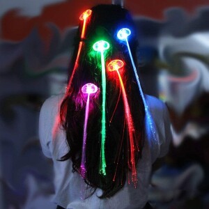 Flashing Optics Led Lights Hair Clips & Pins, Multicolour, 16 Pieces