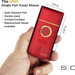 StyleCraft Uno Mini Single Foil Shaver USB Rechargeable Travel Size Red