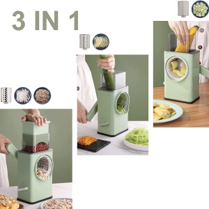 Upgraded Manual Rotary Cheese Grater, Green
