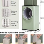 Upgraded Manual Rotary Cheese Grater, Green