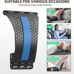 Gvtocld Chiro Lumbar Extension Back Traction Device for Lower Back Pain Relief, Black/Blue