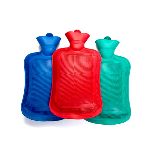 Hot Water Bottle Natural Rubber BPA Free Durable Hot Water Bag for Hot Compress and Heat Therapy Random Colors 2000 ml