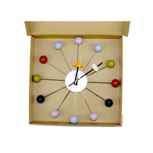 Orient Wood Ball Wall Clock, Multicolour