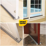 Smart Saver Under Door Draft Stopper, 2 Pieces, Grey