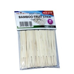 Rosymoment 3.5-inch 50 Pieces Bamboo Forks Mini Food Picks for Party, Beige