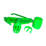 Heavy Duty Clip Lock Head Mop Handle, 10 Piece, Green