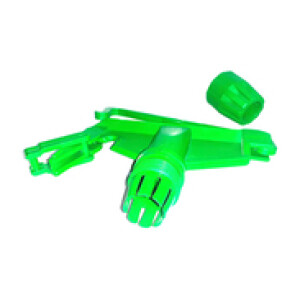 Heavy Duty Clip Lock Head Mop Handle, 5 Piece, Green