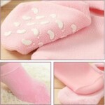 2Pcs Gel Spa Socks Silicon Gel Booties Insoles Moisturising Soft Exfoliating Socks Spa Pedicure Insoles For Feet Care, Pink