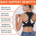 DJGA-FSDN Hump Correction Belt Polyester Back Straightening Device Bone Care Posture Corrector, Large, Black/Pink