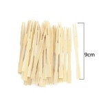 Rosymoment 3.5-inch 50 Pieces Bamboo Forks Mini Food Picks for Party, Beige
