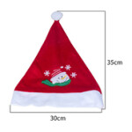 Christmas Santa Hat 12 Pieces, 35x30cm, Red/White