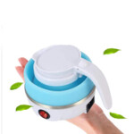 1 Ltr Silicone Outdoor Portable Electric Foldable Kettle, Blue