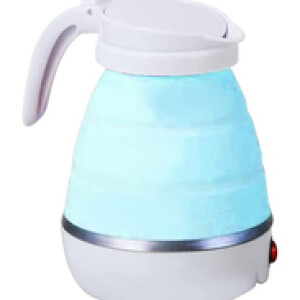 1 Ltr Silicone Outdoor Portable Electric Foldable Kettle, Blue