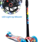 3 Wheel Scooter for Kids, Toddler Scooter with LED Light Up Wheels, Adjustable Height & Best Gifts for Kids multicolor