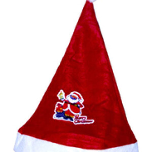 Christmas Decorative Plush Hats Santa Velvet Hats 12 Pieces, 28x38cm, Red