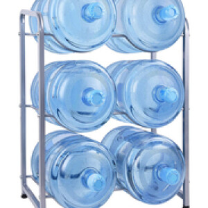 In House 6 Bottles Water Cooler Jug Rack, Silver