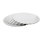 Rosymoment 10-Piece 8-inch Premium Quality Round Cake Board Set, Silver
