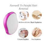 Crystal Hair Eraser Painless Hair Removal Safe Epilator, Pink