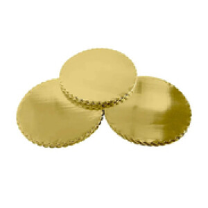 Rosymoment 3-Piece Round Cake Board Set, Gold