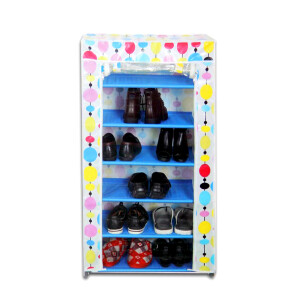 IN-HOUSE SHOE RACK 6-TIER SIMPLE SHOE RACK STORAGE ORGANIZER PORTABLE SHOE SHELF CABINET TOWER WITH NONWOVEN FABRIC COVER FOR ENTRYWAY CLOSET SHOE SHELF