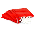 PAPER SHOPPING BAG 12PCS 15X21X8CM RED