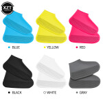 Silicone Waterproof Foldable Non-slip Wear-resistant Shoe Covers for Men & Women, SFZ-726-1, 1 Pair, Blue