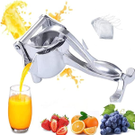 Homeacc Manual Juicer Squeezer with Filter Bag, Adjustable Stainless Steel Juicer, Heavy Duty Handheld Squeezer, Press Extractor Tool for Lemon Orange