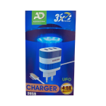 Fast Charger With charging pin and Triple USB 3 Port output 4.5A Quick Charge For All Brands