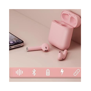 Affordable Wireless Earbuds-Bluetooth 5.0 (Pink) headset stereo for iPhone millet Huawei Samsung Android S