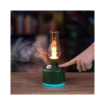 Retro Mute Mist Maker USB Rechargeable Night Light with 280ML Water Tank Humidifier Multifunction Table Lamp Decor Office Room