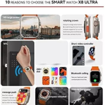 Ultra Smartwatch 2.08inch Series 8 49mm Screen NFC Body Temperature Monitor Bluetooth Smartwatch