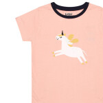 Luqu 2 Piece Toddler Kids Cotton Pyjama Set Sleepwear, Short Sleeve T-Shirt, L Pink Horse