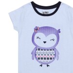 Luqu 2 Piece Toddler Kids Cotton Pyjama Set Sleepwear, Short Sleeve T-Shirt, Blue Doll
