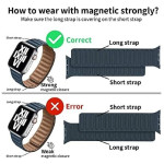 Leather Magnetic Loop Watch Band Strap for Apple Watch Ultra 49mm/45mm/44mm/42m
