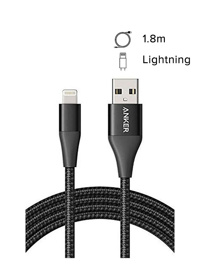 Powerline+ II Lightning Cable (6ft), MFi Certified for Flawless Compatibility with iPhone Xs/XS Max/XR/X / 8/8 Plus / 7/7 Plus / 6/6 Plus / 5 / 5S Black