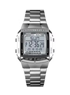 Men's Stainless Steel Analog & Digital Watch 1381 - 35 mm - Silver