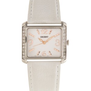 Women's Leather Strap Analog Watch - 30 mm - White
