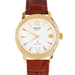 Women's Automatic Sapphire Crystal Dial Stone On Watch Case With Date Window - 36 mm - White